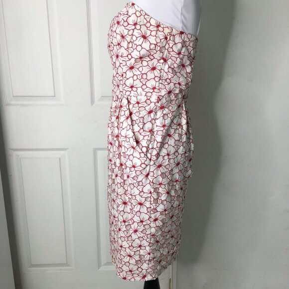 Jean Paul Gaultier for Target Juniors Floral Strapless Mini Dress Size 9 Red - Picture 6 of 16